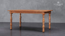 Granham Ash Solid Wood Farmhouse Dining Table for 4 to 6 People - Caramel Oak