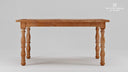 Granham Ash Solid Wood Farmhouse Dining Table for 4 to 6 People - Caramel Oak