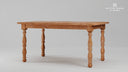 Granham Ash Solid Wood Farmhouse Dining Table for 4 to 6 People - Caramel Oak