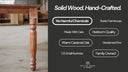 Sawyer Real Solid Wood Rustic Dining Farmhouse Table Handcrafted for 4 to 6 People - Caramel Oak