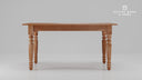 Sawyer Real Solid Wood Rustic Dining Farmhouse Table Handcrafted for 4 to 6 People - Caramel Oak