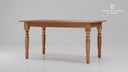 Sawyer Real Solid Wood Rustic Dining Farmhouse Table Handcrafted for 4 to 6 People - Caramel Oak
