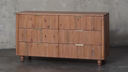 Fluted 6 Drawer Dresser For Bedroom, Chest of Drawers For Adults and Kids