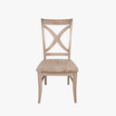 Classic X Back Side Chair Set of 2, Natural Oak