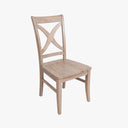 Classic X Back Side Chair Set of 2, Natural Oak