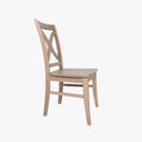 Classic X Back Side Chair Set of 2, Natural Oak