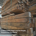 Sawyer Real Solid Wood Rustic Farmhouse Dining Table Handcrafted Seats 4 to 6 - Creamy White Oak