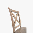 Classic X Back Side Chair Set of 2, Natural Oak