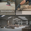 Sawyer Real Solid Wood Rustic Farmhouse Dining Table Handcrafted Seats 4 to 6 - Creamy White Oak