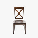 Classic X Back Side Chair Set of 2, Walnut Brown