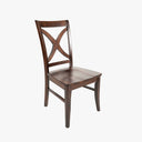 Classic X Back Side Chair Set of 2, Walnut Brown