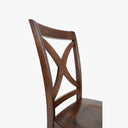 Classic X Back Side Chair Set of 2, Walnut Brown