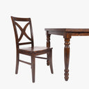 Classic X Back Side Chair Set of 2, Walnut Brown