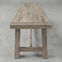 60" Farmhouse Solid Wood Accent Bench, Weathered Natural