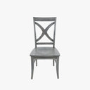 Classic X Back Side Chair Set of 2, Gray Oak
