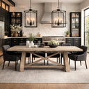 Newberry Orchard 83"-103" Wide Solid Wood Extendable Dining Table, Weathered Natural Oak