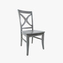 Classic X Back Side Chair Set of 2, Gray Oak