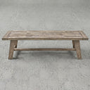 60" Farmhouse Solid Wood Accent Bench, Weathered Natural