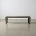 59" Modern Industrial Wooden Entryway Bench With Metal Accents, Rustic Gray