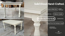 Granham Ash Creamy White Oak Farmhouse Dining Table