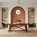 Orchard 83"-103" Wide Solid Wood Extendable Dining Table, Rich Walnut Brown