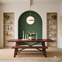 Orchard 83"-103" Wide Solid Wood Extendable Dining Table, Rich Walnut Brown