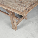 Orchard Extendable Solid Wood Trestle Farmhouse Dining Table, Weathered Natural Oak