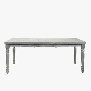 Extendable Sawyer Solid Wood Farmhouse Dining Table for 4 to 8 People - Gray Oak