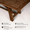 Orchard Extendable Solid Wood Dining Table, Rich Walnut Brown