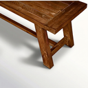 60" Farmhouse Solid Wood Accent Bench, Walnut Brown
