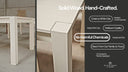 Grayson Creamy White Oak Modern Rustic Dining Table