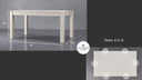 Grayson Creamy White Oak Modern Rustic Dining Table