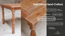 Granham Ash Caramel Oak Farmhouse Dining Table