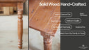 Sawyer Caramel Oak Solid Wood Farmhouse Dining Table
