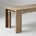 58" Solid Wood Farmhouse Accent Bench, Weathered Natural