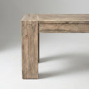 58" Solid Wood Farmhouse Accent Bench, Weathered Natural