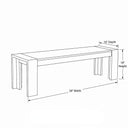 58" Solid Wood Farmhouse Accent Bench, Weathered Natural