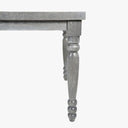Sawyer Real Solid Wood Rustic Farmhouse Dining Table Handcrafted Seats 4 to 6 - Gray Oak
