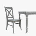 Sawyer Real Solid Wood Rustic Farmhouse Dining Table Handcrafted Seats 4 to 6 - Gray Oak
