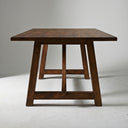 72" Trestle Dining Table, Espresso Walnut Brown