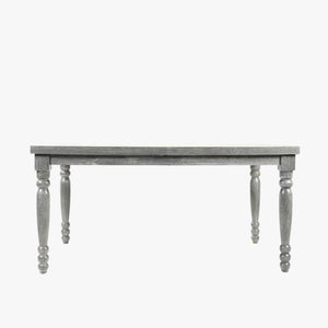 Sawyer Real Solid Wood Rustic Farmhouse Dining Table Handcrafted Seats 4 to 6 - Gray Oak