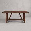 Trestle Dining Table, Coffee Oak