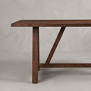 Trestle Dining Table, Coffee Oak
