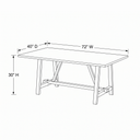 Trestle Dining Table, Coffee Oak