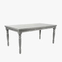 Sawyer Real Solid Wood Rustic Farmhouse Dining Table Handcrafted Seats 4 to 6 - Gray Oak