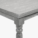 Sawyer Real Solid Wood Rustic Farmhouse Dining Table Handcrafted Seats 4 to 6 - Gray Oak
