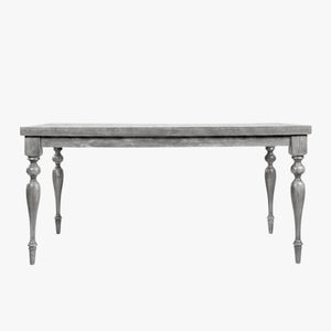 Granham Solid Wood Dining Table for 4 to 6 People - Gray Oak