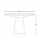 59" Hazel Round Dining Table, Black Oak