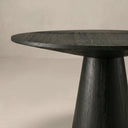 59" Hazel Round Dining Table, Black Oak