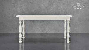 Granham Ash Solid Wood Dining Table for 4 to 6 People - Creamy White Oak